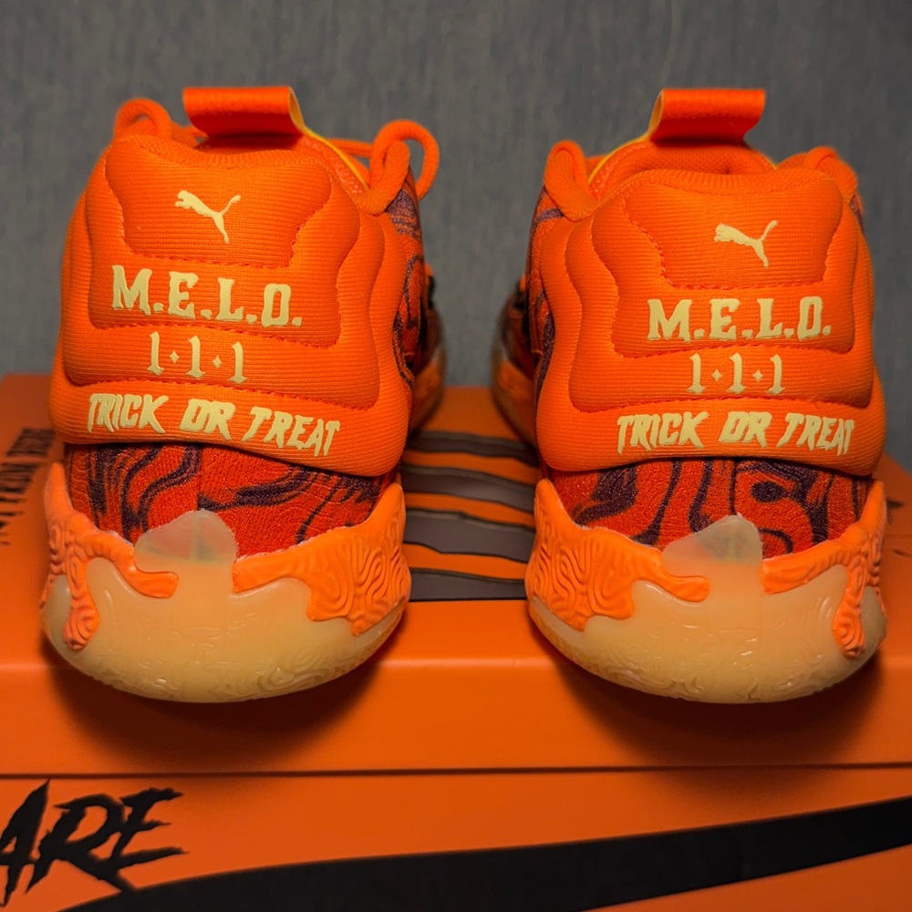 Puma MB.03 'Halloween' Men’s Basketball Shoes in the Fluro Orange Pes/PUMA 9.5 - Picture 14 of 17